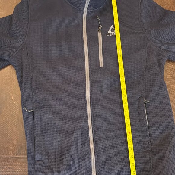 Gerry Waffle Rib Knit Jacket Full Zip Blue Sherpa Lined Mens XL - Picture 4 of 5